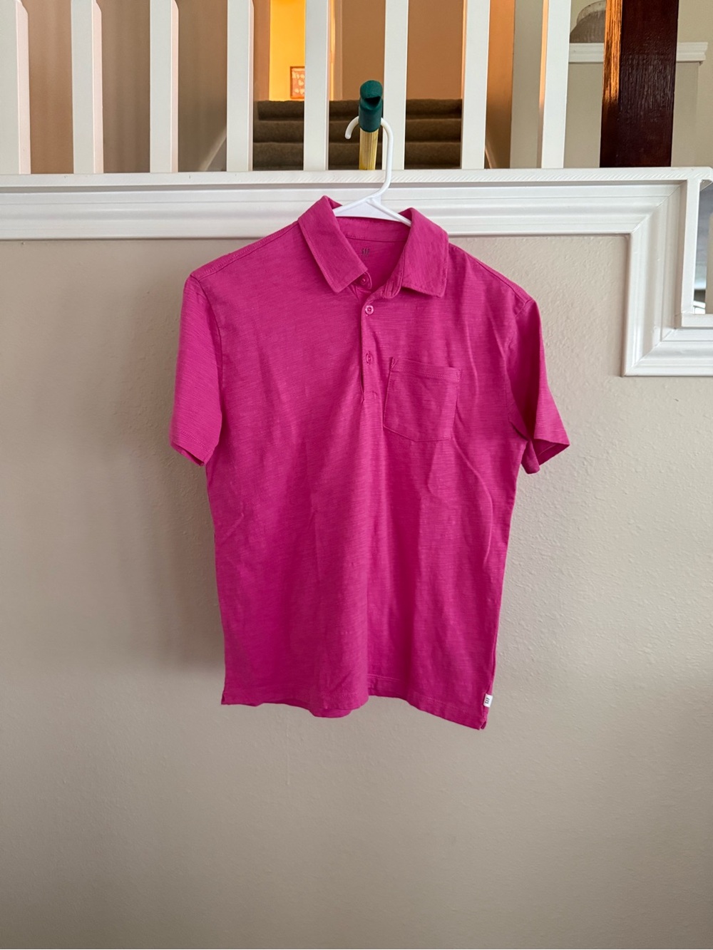 Boys Gap Kids Short Sleeve Polo Shirt in Bright Pink - Size XL
